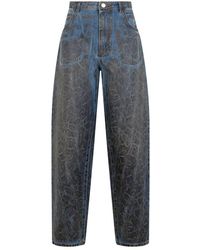 Alberta Ferretti - Jeans ,Zwart ,Katoen High Waist Trendy Relaxed Jeans - Lyst