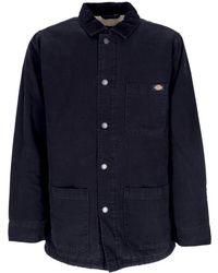 Dickies - Chaqueta De Trabajo Para Hombre, Abrigo De Lona De Pato, Color Negro Lavado A La Piedra - Lyst