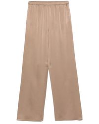 Antonelli - Broeken ,Bruin ,Wijde Pijp Broek Met Elastische Tailleband - Lyst