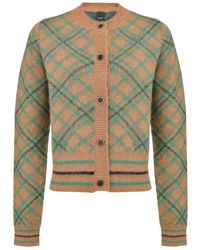 Pinko - Truien & Vesten ,Veelkleurig ,Jacquard Cardigan - Lyst