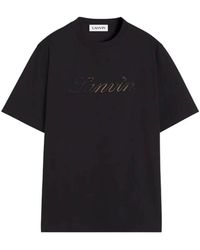 Lanvin - Schwarze t-shirts und polos - Lyst