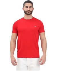Lacoste - Rote T-Shirts Und Polos Mitternachtsblau - Lyst