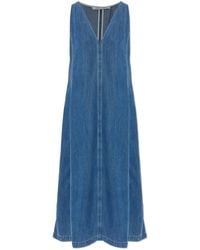 Samsøe & Samsøe - Kleedjes ,Blauw ,Denim Saskylar Denim Jurk - Lyst
