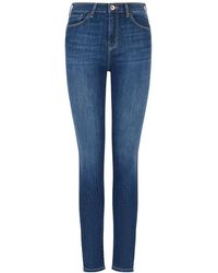 Emporio Armani - Moderner stil skinny fit jeans mit signatur-logo - Lyst