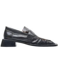 Miista - Lederloafer Mit Blockabsatz Und Eckiger Spitze - Lyst