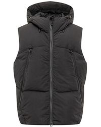 JG1 - Jassen ,Zwart ,Polyester Gewatteerd Vest Met Capuchon - Lyst