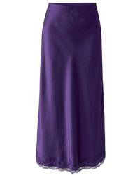 Ouí - Vintage Satijnen Maxi Rok - Lyst