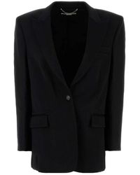 Stella McCartney - Klassieke Zwarte Wollen Blazer - Lyst