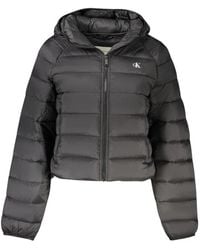 Calvin Klein - Jassen ,Zwart ,Nylon Zwarte Nylon Damesjas - Lyst