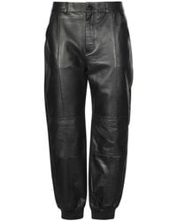 KARL LAGERFELD - Leather Trousers - Lyst
