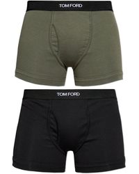 Tom Ford - Ondergoed ,Veelkleurig ,Katoen Cotton Boxer Briefs Twee-Pack - Lyst