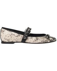 SCAROSSO - Schoenen ,Grijs ,Leer Astrid Ballerina's - Lyst