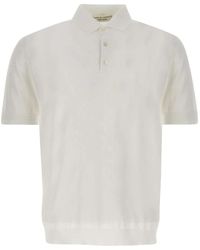 FILIPPO DE LAURENTIIS - Polo-shirt weiß, klassischer kragen, knopfleiste - Lyst