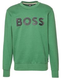 BOSS - Casual crewneck sweatshirt - Lyst