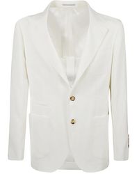 Brunello Cucinelli - Jassen ,Linnen Deconstructed Jassen Voor Stijlvolle Looks - Lyst