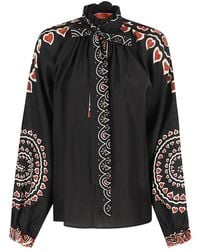 La DoubleJ - Blusa Cerere De Seda Estampada - Lyst