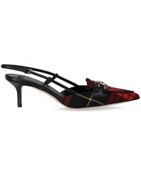 Elisabetta Franchi - Roter Tartan Slingback Pump - Lyst