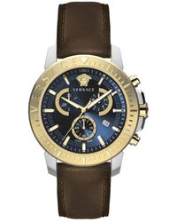 Versace - Neuer chrono chronograph blau sunray uhr - Lyst