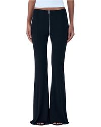 Alexander Wang - Broeken ,Zwart ,High-Rise Flared Broek - Lyst