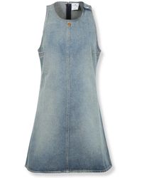 Courreges - Kleedjes ,Blauw ,Denim Heritage Mouwloze Denim Jurk - Lyst