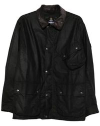 Barbour - Jassen ,Zwart ,Katoen Brake Line Wax Jacket - Lyst