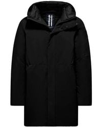 Bomboogie - Jassen ,Zwart ,Nylon Lange Jas Met Primaloft-Vulling - Lyst