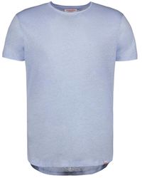 Orlebar Brown - Leinen t-shirt rundhals - Lyst