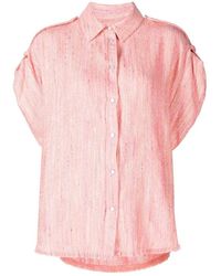 IRO - Overhemden ,Roze ,Katoen Casual Shirt Met Korte Mouwen - Lyst