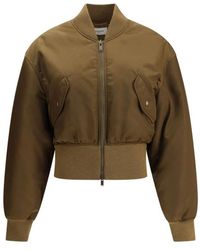 Saint Laurent - Glanzende Nylon Bomberjack - Lyst