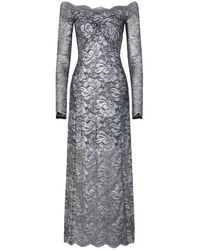 Rabanne - Kleedjes ,Grijs ,Elegante Kant Jurk - Lyst