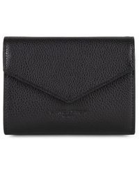Lancaster - Lederbrieftasche mit druckknopfverschluss - Lyst