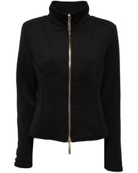 Mangano - Jassen ,Zwart ,Polyester Plaza Neopreen Effect Jas - Lyst