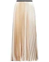 Blanca Vita Muslin Pleated Midi Skirt in White | Lyst UK