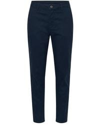 Kaffe - Broeken ,Blauw ,Polyester Kamerle Broek - Lyst