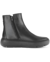 Gabor - Schoenen ,Zwart ,Leer Zwarte Zwarte Enkellaarsjes - Lyst
