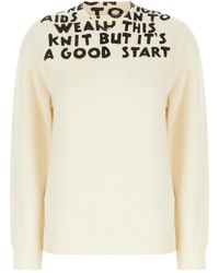 MM6 by Maison Margiela - V-Neck Knitwear - Lyst