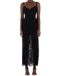 Rabanne - Schwarzes Kleid Mit Elastan - Lyst