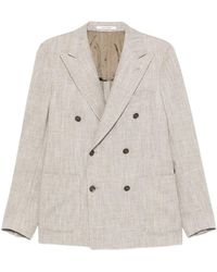 Tagliatore - Herringbone Double-Breasted Jacket - Lyst