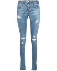 One Teaspoon - Denim skinny jeans mit knieschnitten - Lyst