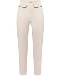 Elisabetta Franchi - Slim-Fit Trousers - Lyst