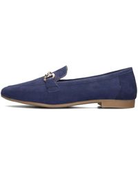 Aiyana - Blaue Wildleder Loafers Mit Detail - Lyst