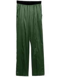Tom Ford - Broeken ,Groen ,Satijn Stretch Silk Satin Pj Pants - Lyst