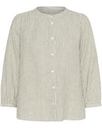 Part Two - Overhemden ,Linnen Vetiver Stripe Linen Shirt - Lyst