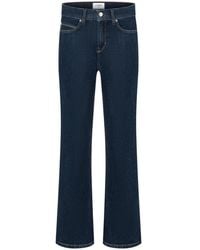 Cambio - Jeans ,Blauw ,Katoen Donkerblauwe Paris Flared Broek - Lyst