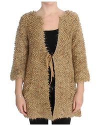 Pink Memories - Truien & Vesten ,Wol Textuur Gebreide V-Hals Vest - Lyst