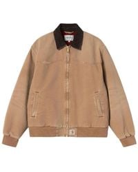 Carhartt - Jassen ,Bruin ,Katoen Og Santa Fe Jacket - Lyst