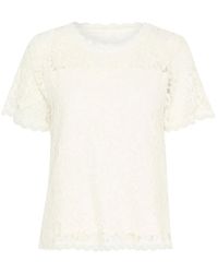 Cream - Overhemden ,Wit ,Kanten Blouse Sneeuwwit Vrouwelijke Stijl - Lyst