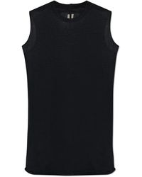 Rick Owens - Tops ,Zwart ,Katoen Mouwloos T-Shirt - Lyst