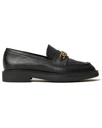 Twinset - Mocassini neri piatti per donne - Lyst