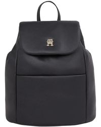 Tommy Hilfiger - Schwarzer poppy reform flap rucksack - Lyst